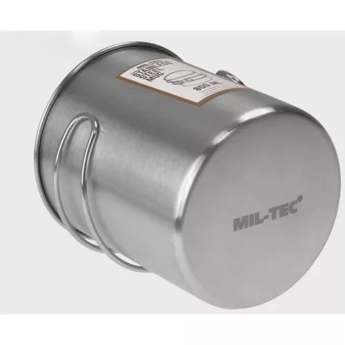 Cana din oțel inoxidabil Mil-Tec (mâner din sârmă), 800ml
