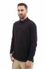 VAV Wear TLAC04 tircou maneca lunga polo - negru 3XL