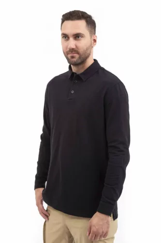 VAV Wear TLAC04 long sleeve polo shirt - black