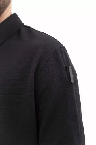VAV Wear TLAC04 hosszú ujjú piké póló - fekete