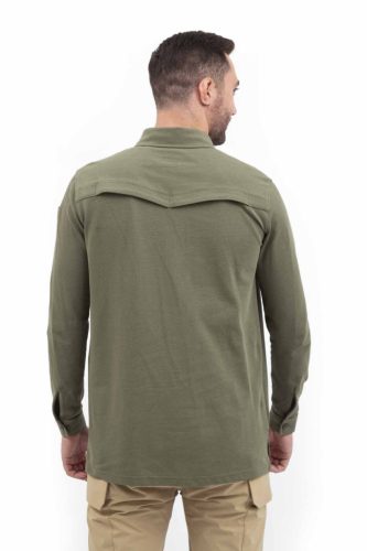 VAV Wear TLAC04 dlhý rukáv polokošel'a - zelená M