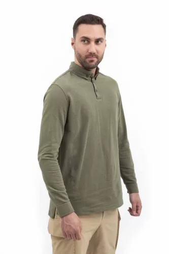 VAV Wear TLAC04 dlhý rukáv polokošel'a - zelená 2XL