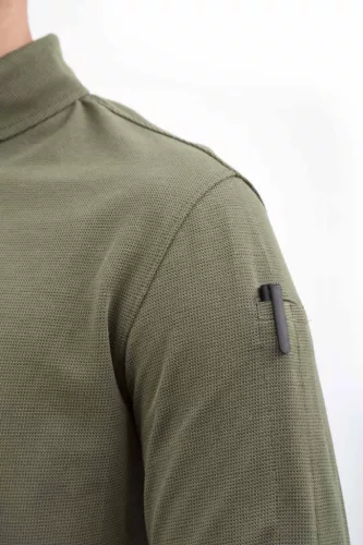 VAV Wear TLAC04 dlhý rukáv polokošel'a - zelená 2XL