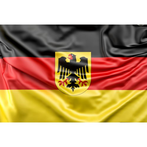 Germany flag with crest