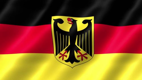 Flagge BRD mit Adler