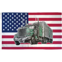 Vlajka veľká 90x150cm USA kamión