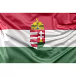 Steag Ungaria cu creastă - 90 x 150 cm