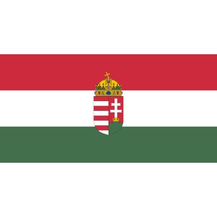 Ungarn mit Wappe Fahne
