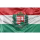 Hungary flag (With Crest & Olive Branch) - 90x150cm