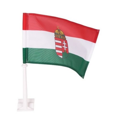 Flagge fürs Auto Ungarn mit Wappe - 30 x 45 cm
