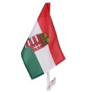Flagge fürs Auto Ungarn mit Wappe - 30 x 45 cm