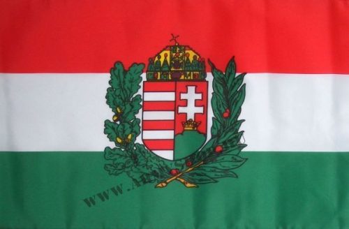 Hungary flag (With Crest & Olive Branch)