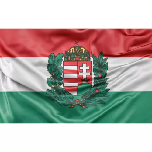 Hungary flag (With Crest & Olive Branch) - 30x45cm