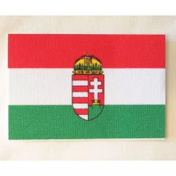 Hungary (With Crest) flag Sticker