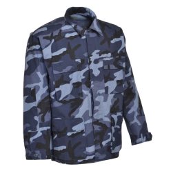 Rip-stop jacket, blue-camo