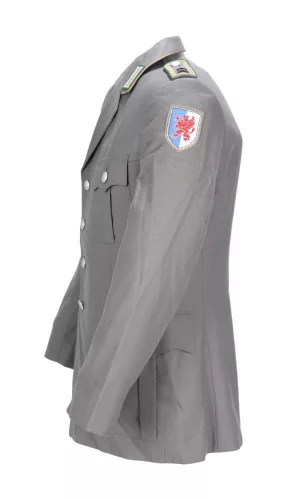 Deutsche Dienstjacke mit Aufnäher, Grau