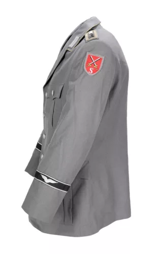 Deutsche Dienstjacke mit Aufnäher, Grau