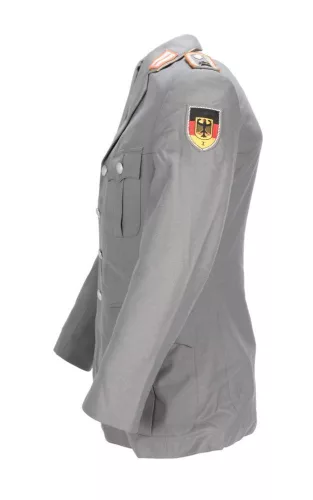Deutsche Dienstjacke mit Aufnäher, Grau