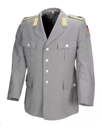 Deutsche Dienstjacke mit Aufnäher, Grau