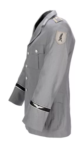 Deutsche Dienstjacke mit Aufnäher, Grau