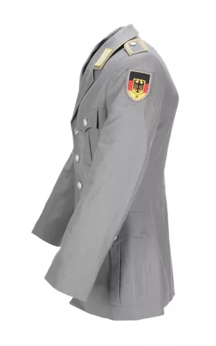 Deutsche Dienstjacke mit Aufnäher, Grau